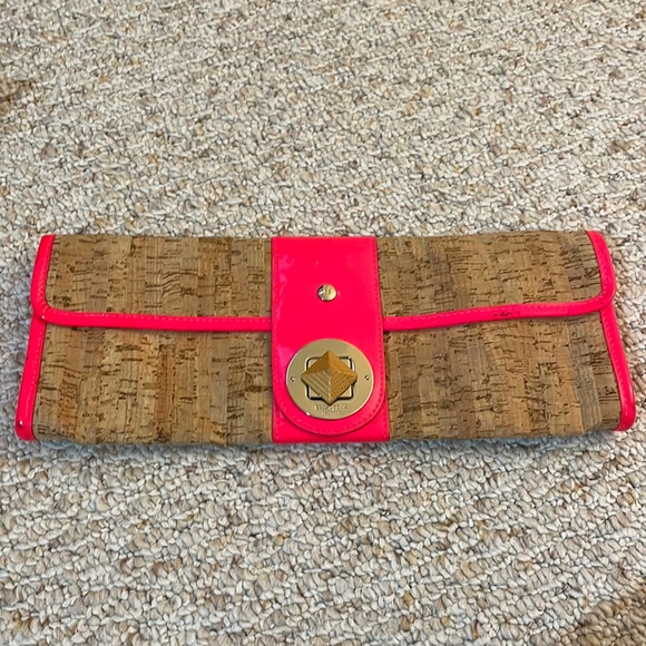 Kate Spade Hot Pink Bamboo clutch - Picture 1 of 7